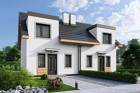 projekt szeregu Morski 4 - dwulokalowy PL.P