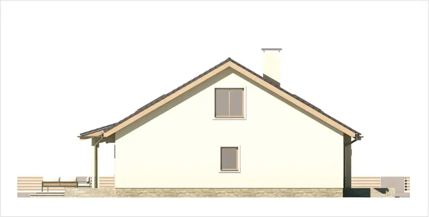 projekt domu szeregowego - elewacja MALGOSIAFF1G