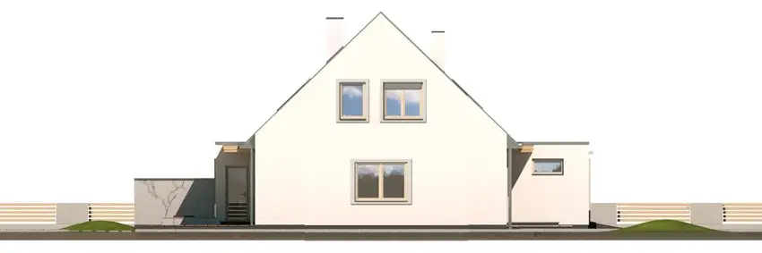 projekt domu szeregowego - elewacja VIVIEN-A-PR