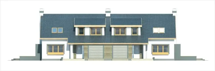 projekt domu szeregowego - elewacja RODZYNEKBL2BSEG