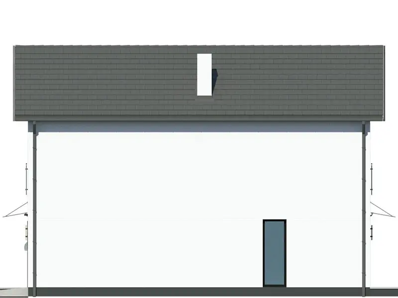projekt domu szeregowego - elewacja OSKAR-EKO-3-LP
